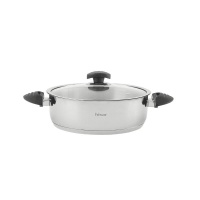 Steel 24 cm Flat Rice Pan