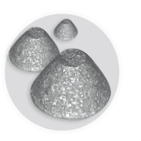 Zinc ball used in electroplating industry