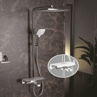 White Three Way Shower Column