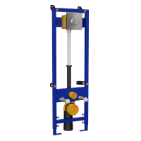 Wall Hung Toilet Frame System with Front Mounted Dual Flush Plate