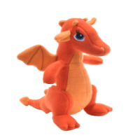 Plush Jungle Animals Dragon Orange 53 Cm