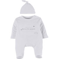 Baby Boy Rompers With Printed Hat