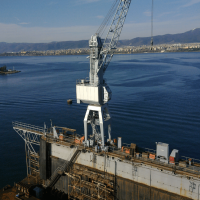 FLOATING DOCK CRANES