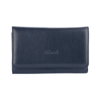 Genuine Leather Women's Wallet Navy Blue