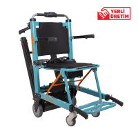 Turquoise Colored Stair Climbing Chair on Wheels