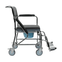 Folding Wheeled Bath Chair with Closet