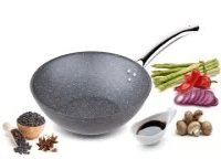 GRANITE 28 CM WOK PAN GRAY