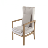 Wooden Balcony Garden Terrace Cafe Chair Single Armchair