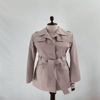 Belted Pink Short Trench Coat