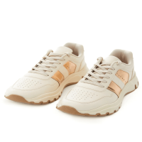 Beige High-Sole Sports Shoes