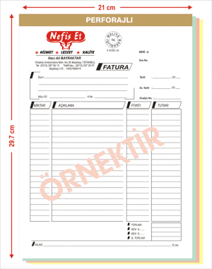 Ciltli Fatura Formları Üretimi