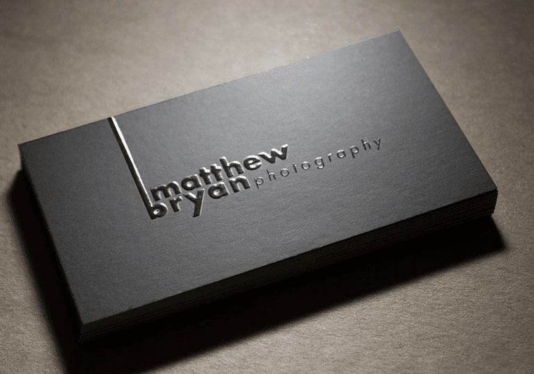 Embossed Lacquered Business Card