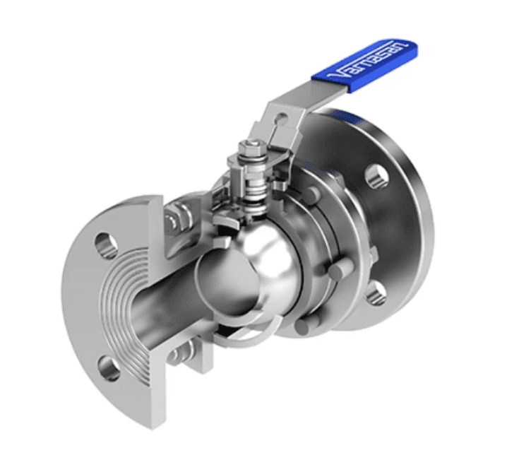 Stainless Steel Ball Valve - 3 Piece Flanged