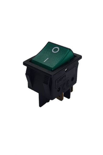 Large Illuminated Switch Black/Green