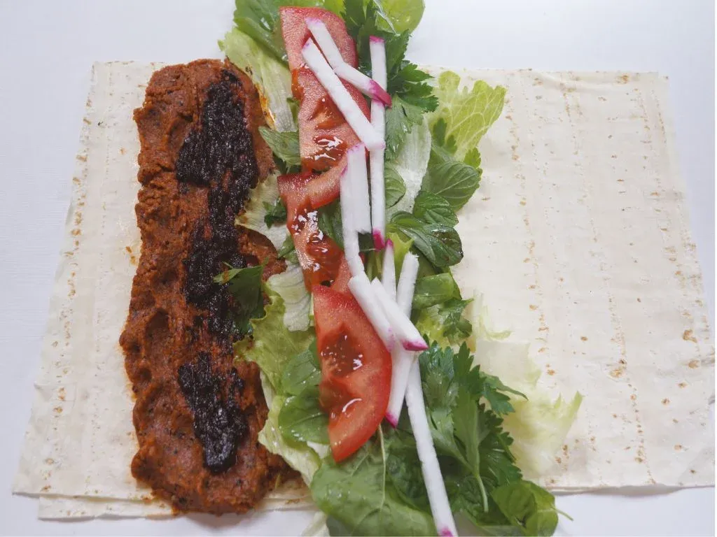 Raw Meatball Lavash