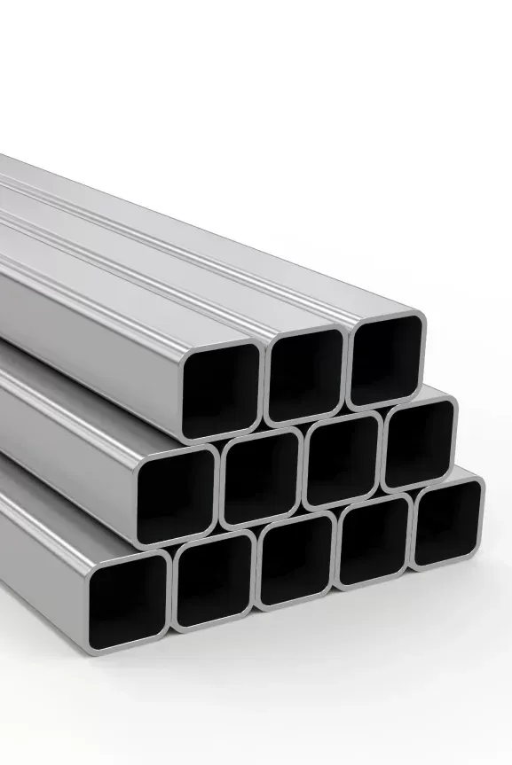 Stack Of Steel Pipes Galvanized And Stainless Steel Profiles