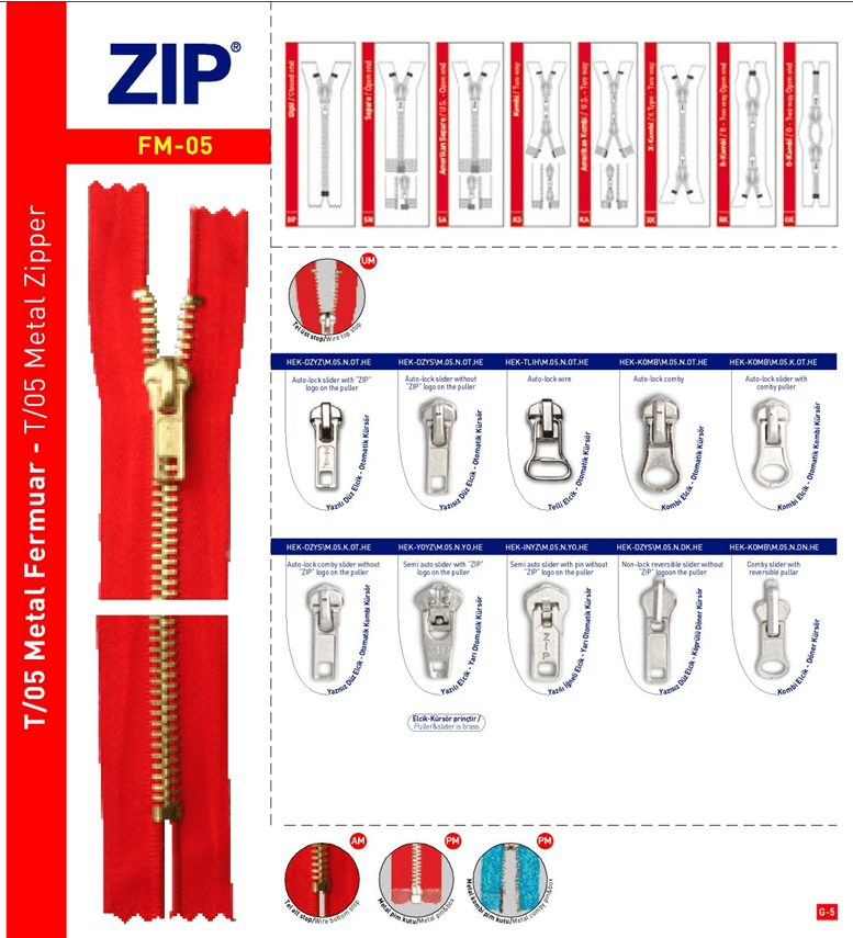 Textile Metal Zipper